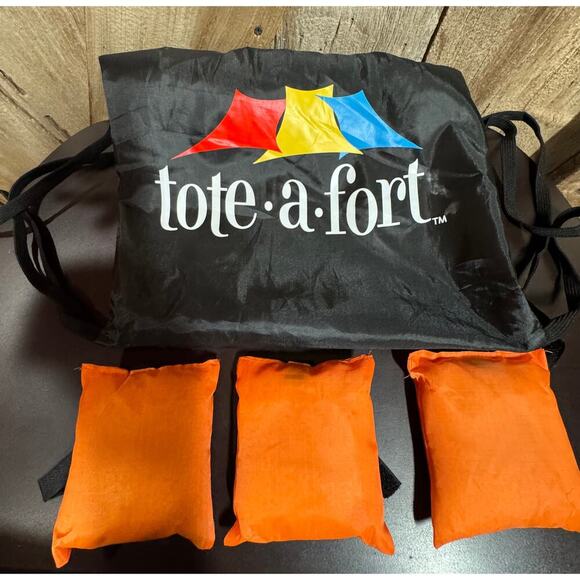Tote A Fort Original Blanket Fort Building Kit Portable Playhouse 3 Blanket Set - Picture 6 of 7